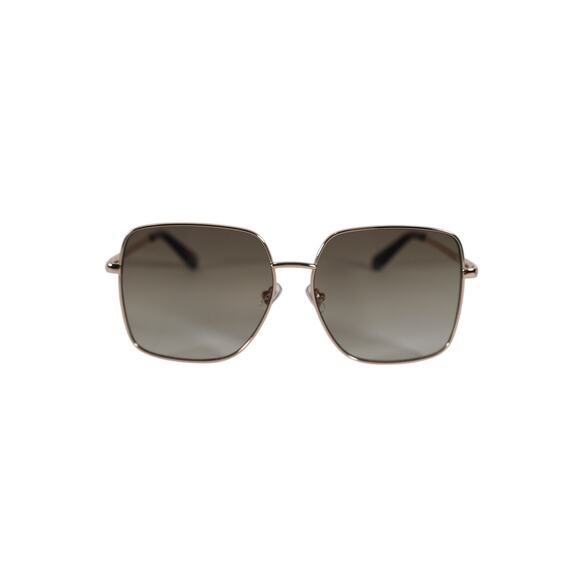 Fossil Oversized Square Metal Women\'s Sunglasses - Gold / Green Gradient - NWT main image 5